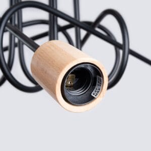 Wooden Ceiling Light Ember Five Light Black Uncategorized Fisherman's Lights UK