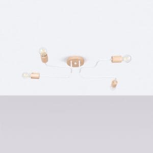 Wooden Pendant Light Karbon Four Arm White Uncategorized Fisherman's Lights UK