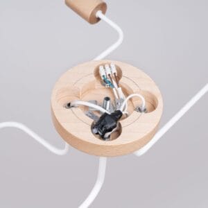 Wooden Pendant Light Karbon Four Arm White Uncategorized Fisherman's Lights UK