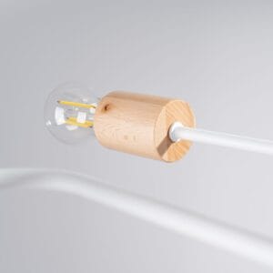 Wooden Pendant Light Karbon Six Arm White Uncategorized Fisherman's Lights UK