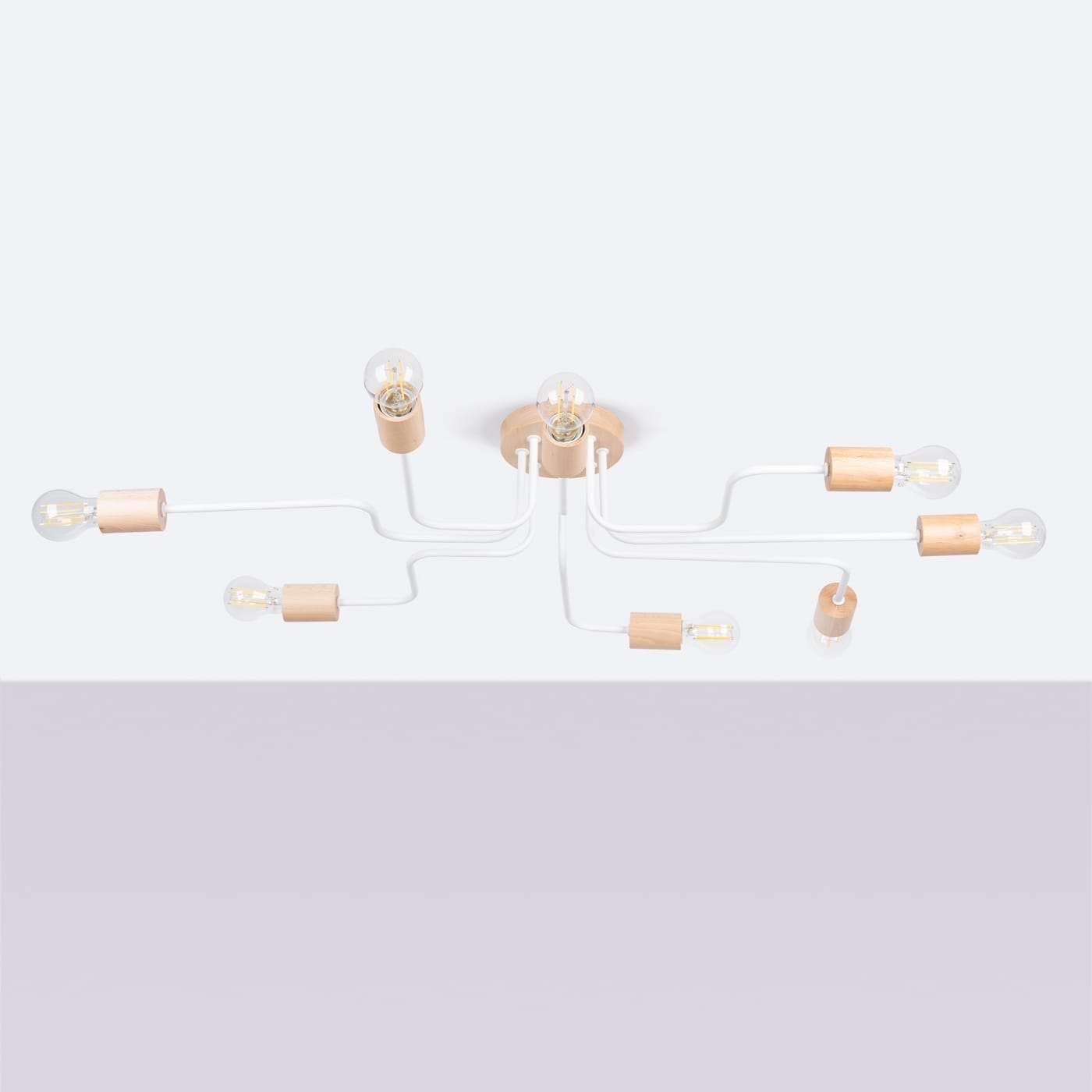 Wooden Pendant Light Karbon Eight Arm White Wooden Pendant Light Karbon Eight Arm White Uncategorized Fisherman's Lights UK