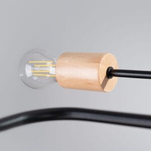 Wooden Pendant Light Karbon Six Arm Black Uncategorized Fisherman's Lights UK