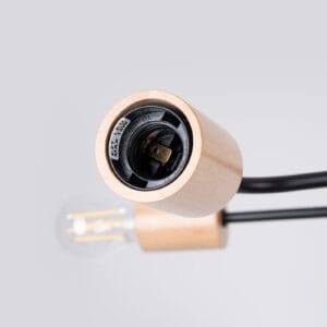 Wooden Pendant Light Karbon Eight Arm Black Uncategorized Fisherman's Lights UK