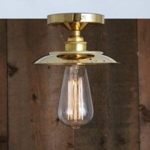 Reznor Flush Brass Ceiling Light Uncategorized Fisherman's Lights UK
