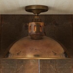 Paris Industrial Brass 30cm Ceiling Light Uncategorized Fisherman's Lights UK