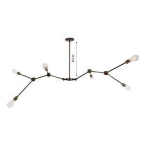 Ottawa Modern Six-Arm Industrial Chandelier Uncategorized Fisherman's Lights UK