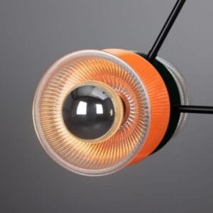 Eclipse Multicoloured Holophane Glass Dish Chandelier Uncategorized Fisherman's Lights UK