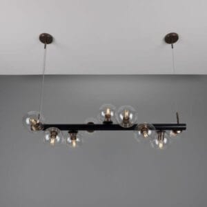 Moriarty Linear Island Pendant Light, Nine-Light Uncategorized Fisherman's Lights UK