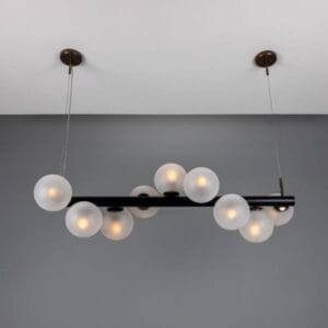 Moriarty Linear Island Pendant Light, Nine-Light Uncategorized Fisherman's Lights UK