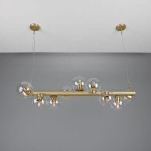 Moriarty Linear Island Pendant Light, Nine-Light Uncategorized Fisherman's Lights UK