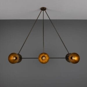 Eclipse Brass Dome Chandelier, Six-Light Uncategorized Fisherman's Lights UK