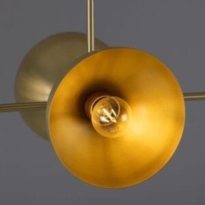 Eclipse Brass Dome Chandelier, Six-Light Uncategorized Fisherman's Lights UK