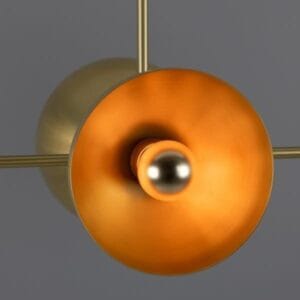 Eclipse Brass Dome Chandelier, Six-Light Uncategorized Fisherman's Lights UK