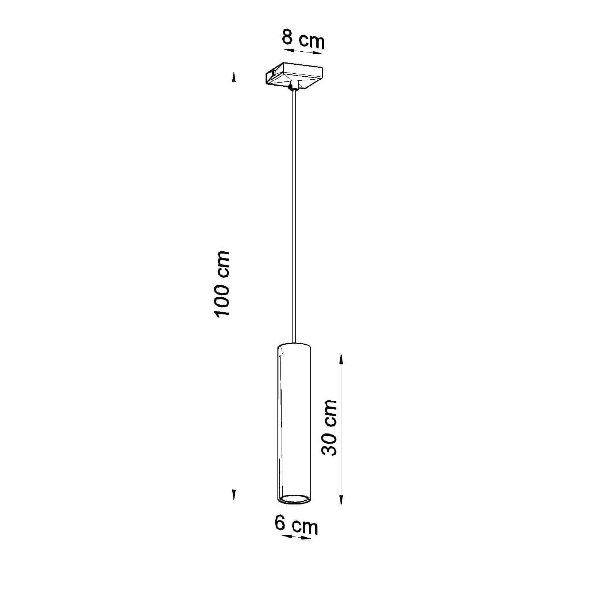 Lagos Farmhouse Cylinder Pendant – White, Single Lagos Farmhouse Cylinder Pendant – White, Single