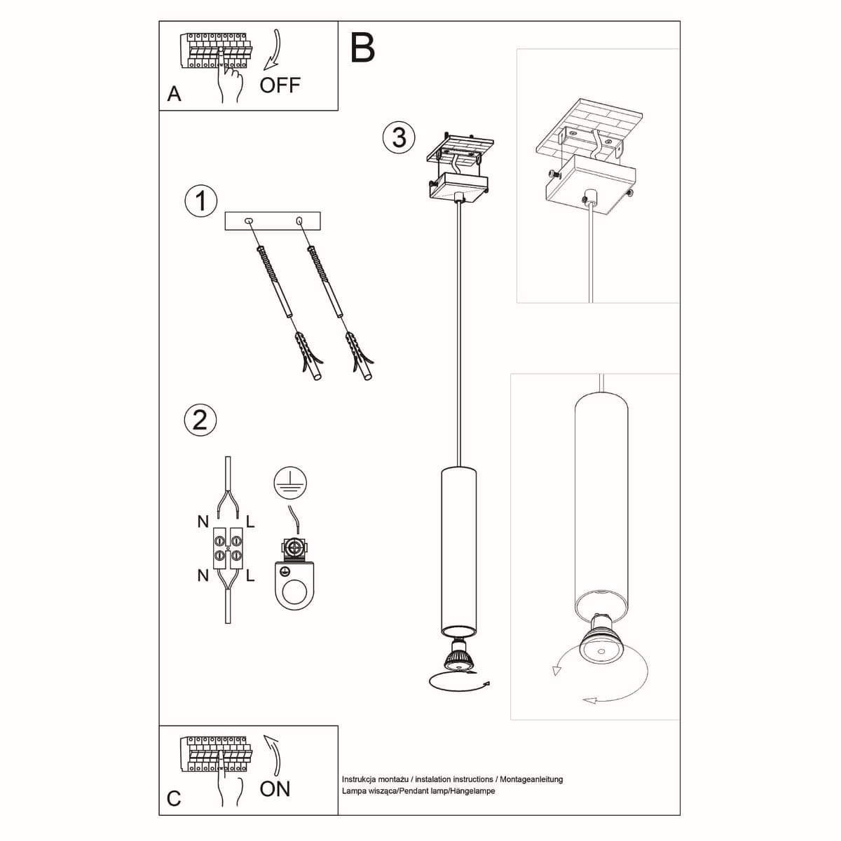 Lagos Farmhouse Cylinder Pendant – White, Single Lagos Farmhouse Cylinder Pendant – White, Single