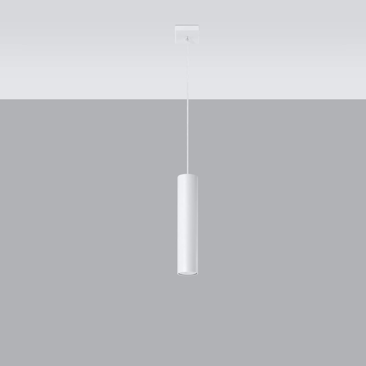 Lagos Farmhouse Cylinder Pendant – White, Single Lagos Farmhouse Cylinder Pendant – White, Single