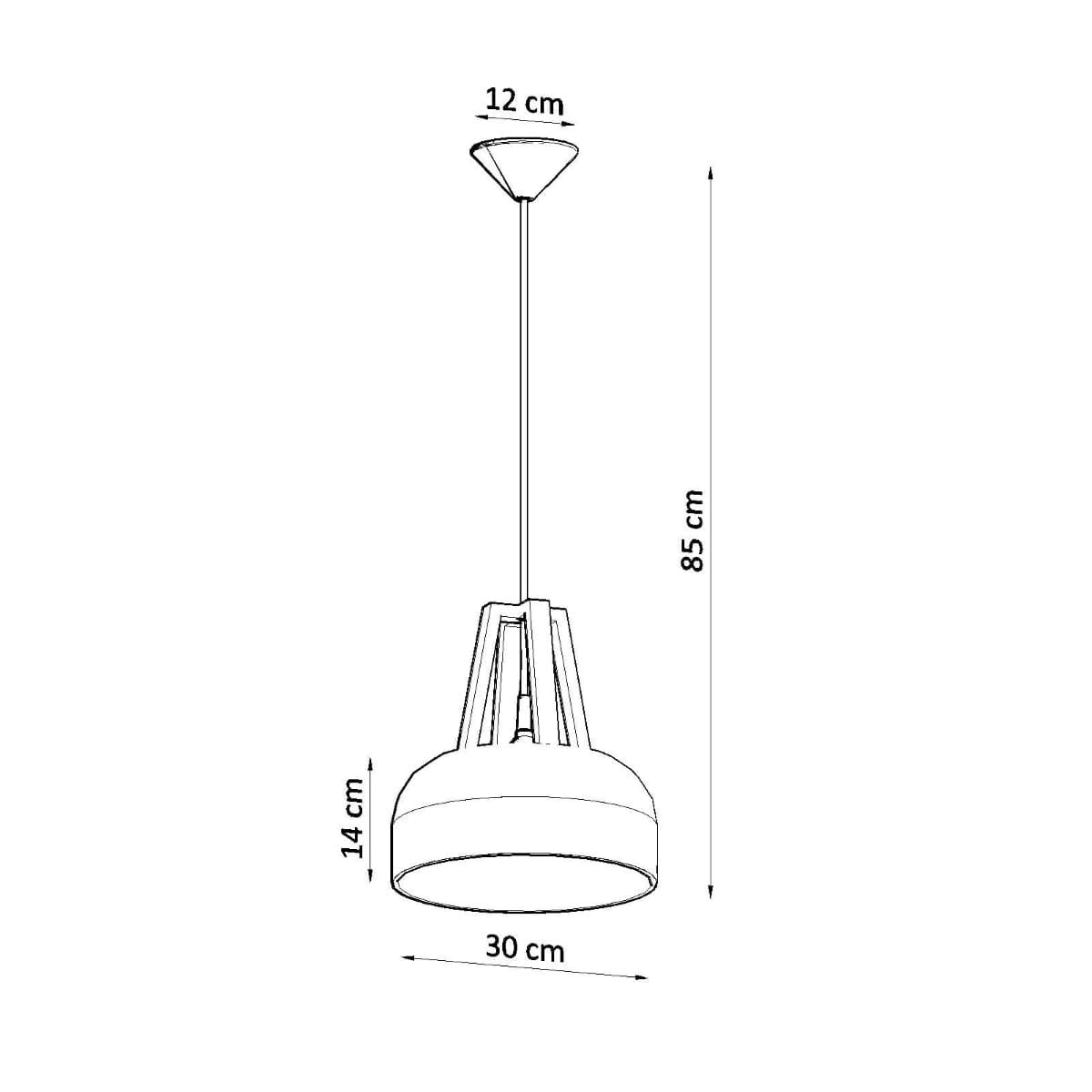Casco Farmhouse Dome Pendant – White & Black Casco Farmhouse Dome Pendant – White & Black