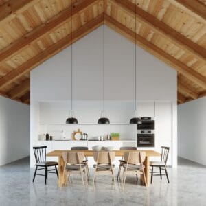 Casco Farmhouse Dome Pendant – Black & White