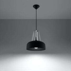 Casco Farmhouse Dome Pendant – Black & White
