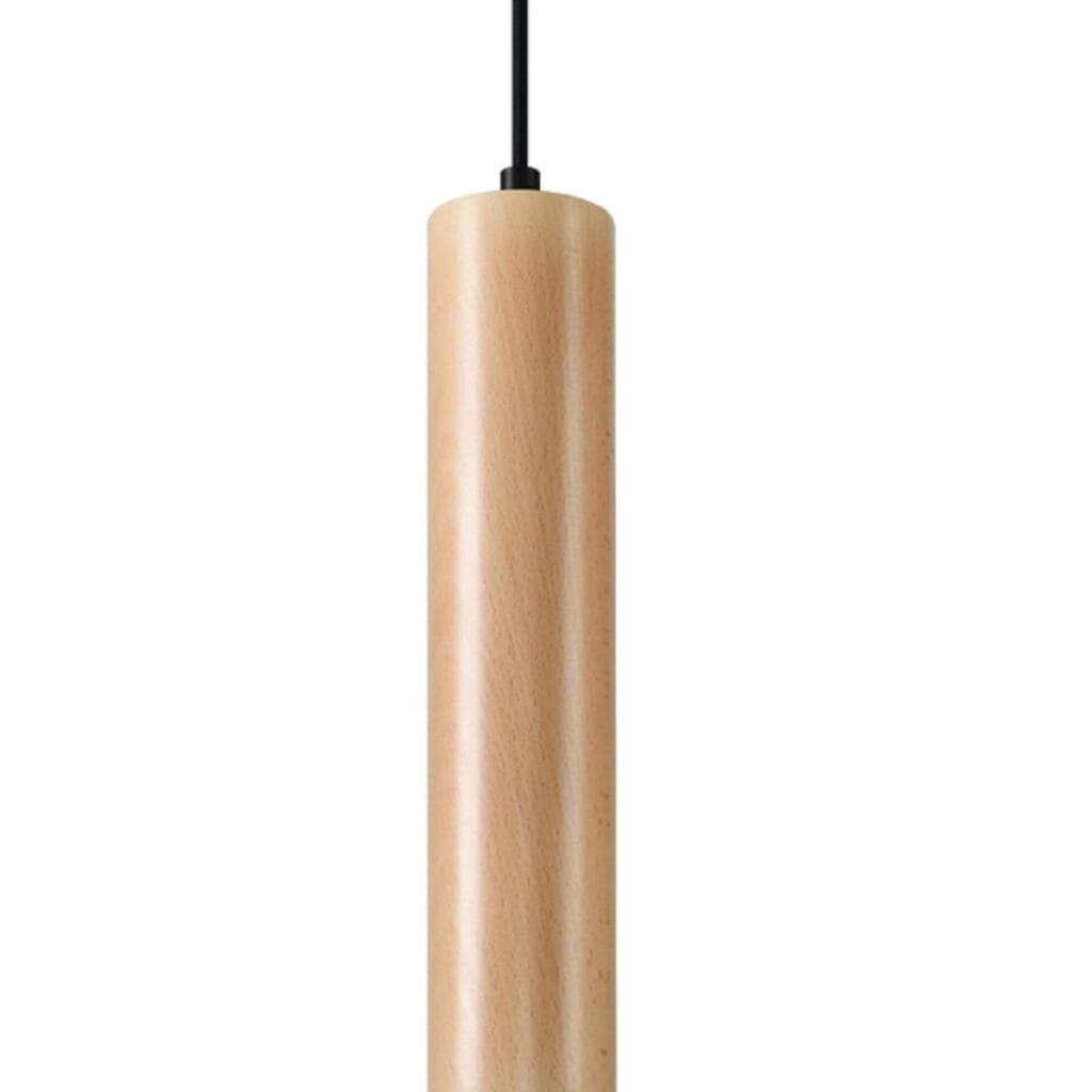 Lino Cottage Wood Cylinder Pendant – Single