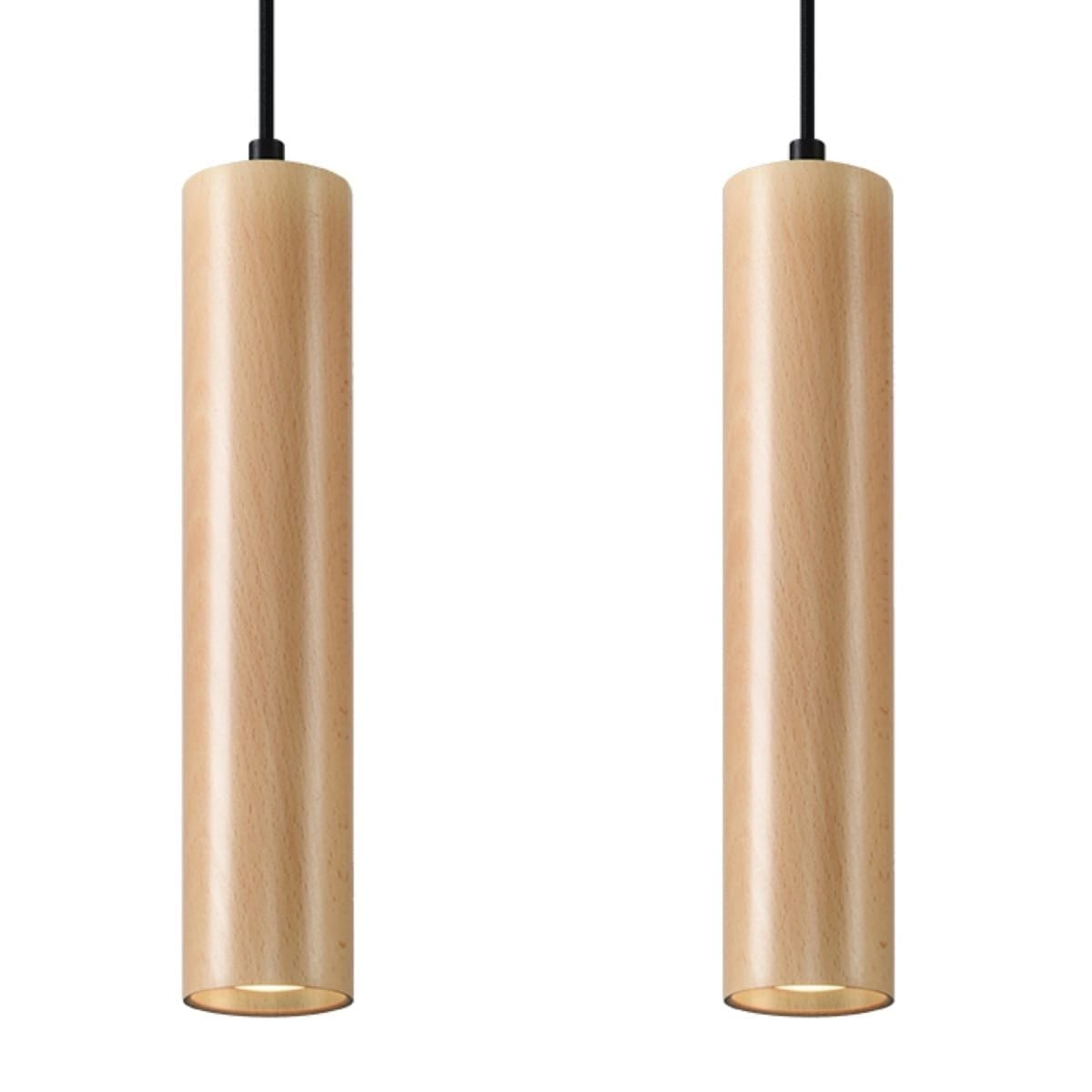 Lino Cottage Wood Cylinder Pendant – Twin Lino Cottage Wood Cylinder Pendant – Twin