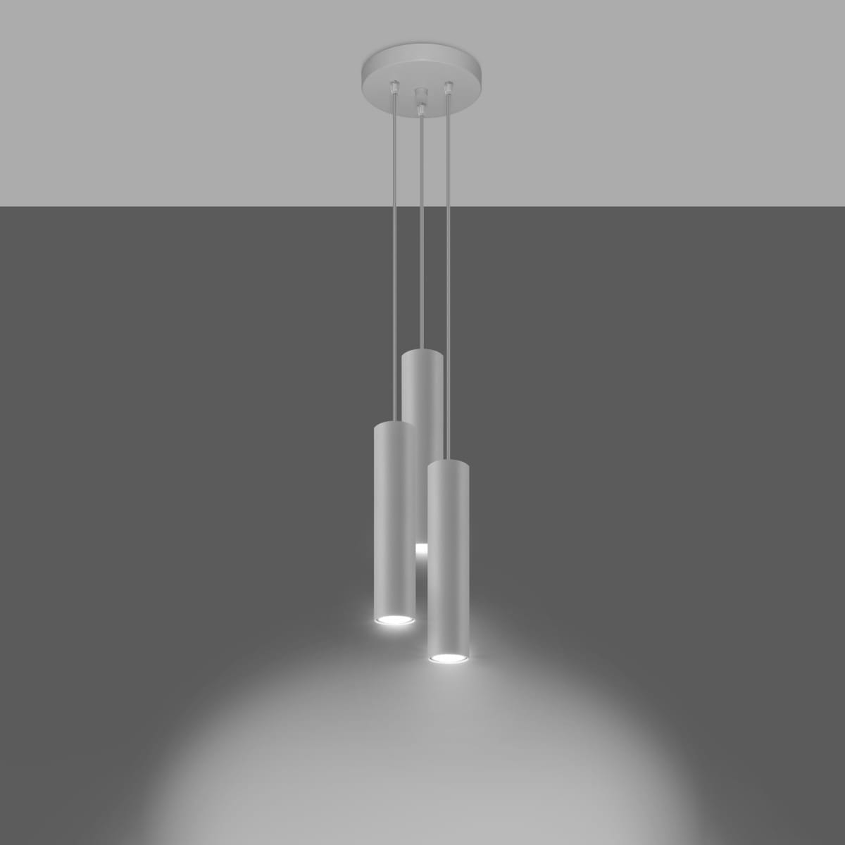 Lagos Farmhouse Cylinder Pendant – White, Three Light Cluster Lagos Farmhouse Cylinder Pendant – White, Three Light Cluster