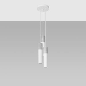 Borgio Coastal Bell Pendant – White, Three Light Cluster