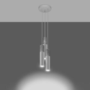 Borgio Coastal Bell Pendant – White, Three Light Cluster