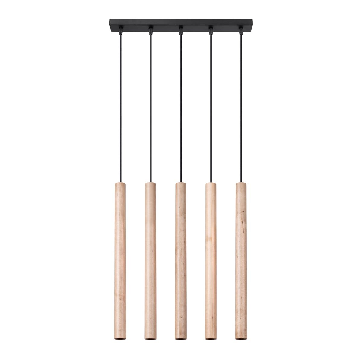 Pastelo Cottage Wood Cylinder Pendant – Five Light Linear k.jpg