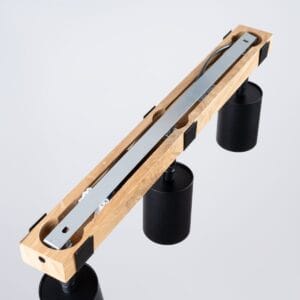 Fager Farmhouse Oak Bar Spotlight – Black, 3 Light