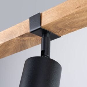 Fager Farmhouse Oak Bar Spotlight – Black, 3 Light