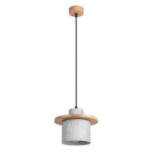 Mab Coastal Concrete & Wood Pendant