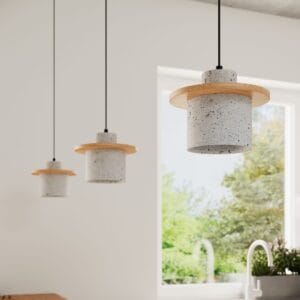 Mab Coastal Concrete & Wood Pendant