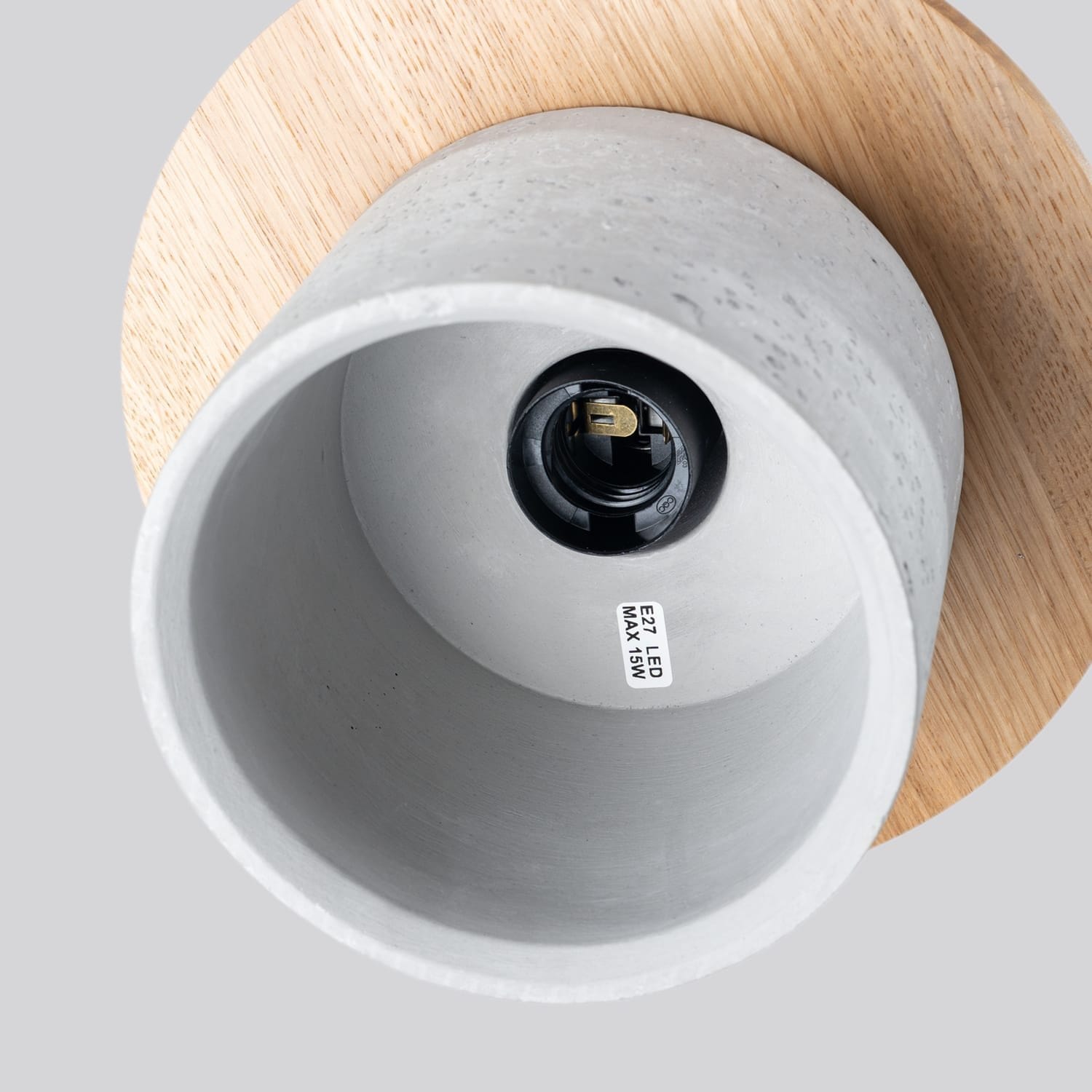 Mab Coastal Concrete & Wood Pendant Mab Coastal Concrete & Wood Pendant