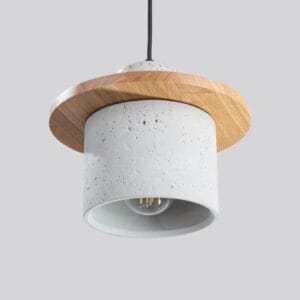 Mab Coastal Concrete & Wood Pendant