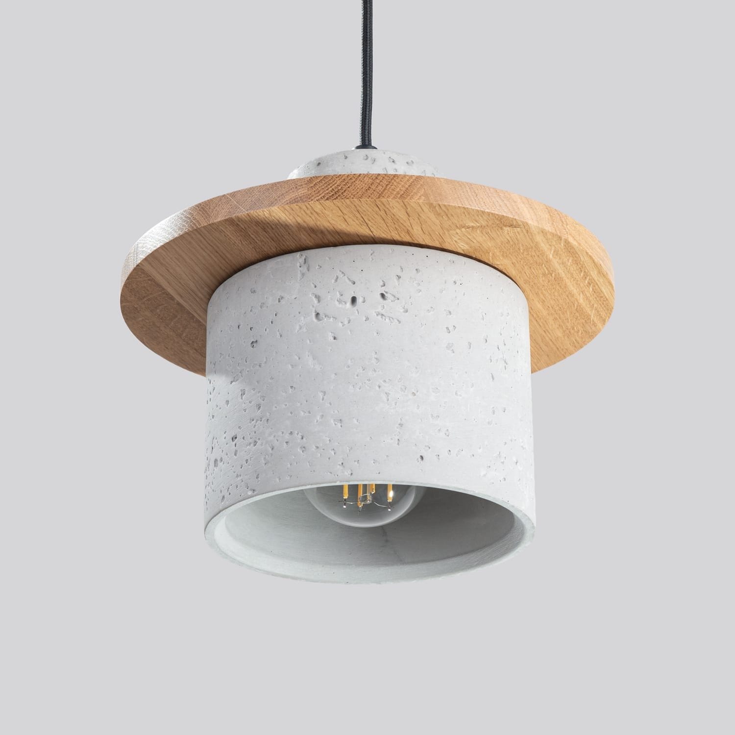 Mab Coastal Concrete & Wood Pendant Mab Coastal Concrete & Wood Pendant
