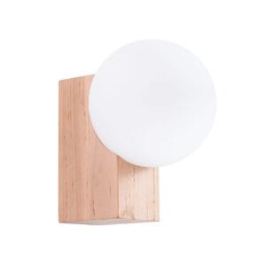 Bulbo Cottage Wood & Glass Light – Single