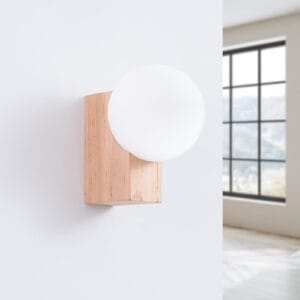 Bulbo Cottage Wood & Glass Light – Single