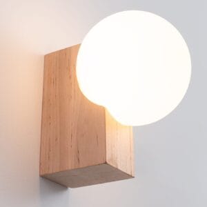 Bulbo Cottage Wood & Glass Light – Single