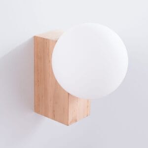 Bulbo Cottage Wood & Glass Light – Single