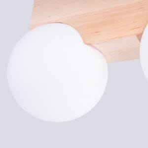 Bulbo Cottage Wood & Glass Light – Twin