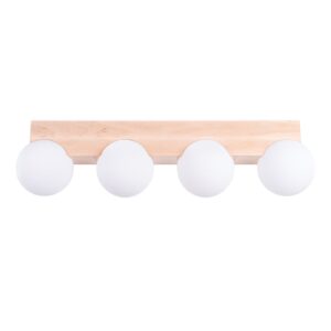 Bulbo Cottage Wood & Glass Light – Quad