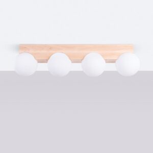 Bulbo Cottage Wood & Glass Light – Quad
