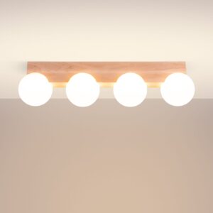Bulbo Cottage Wood & Glass Light – Quad