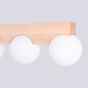 Bulbo Cottage Wood & Glass Light – Quad