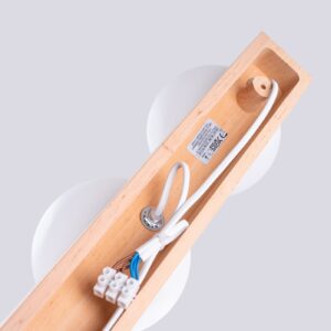 Bulbo Cottage Wood & Glass Light – Quad