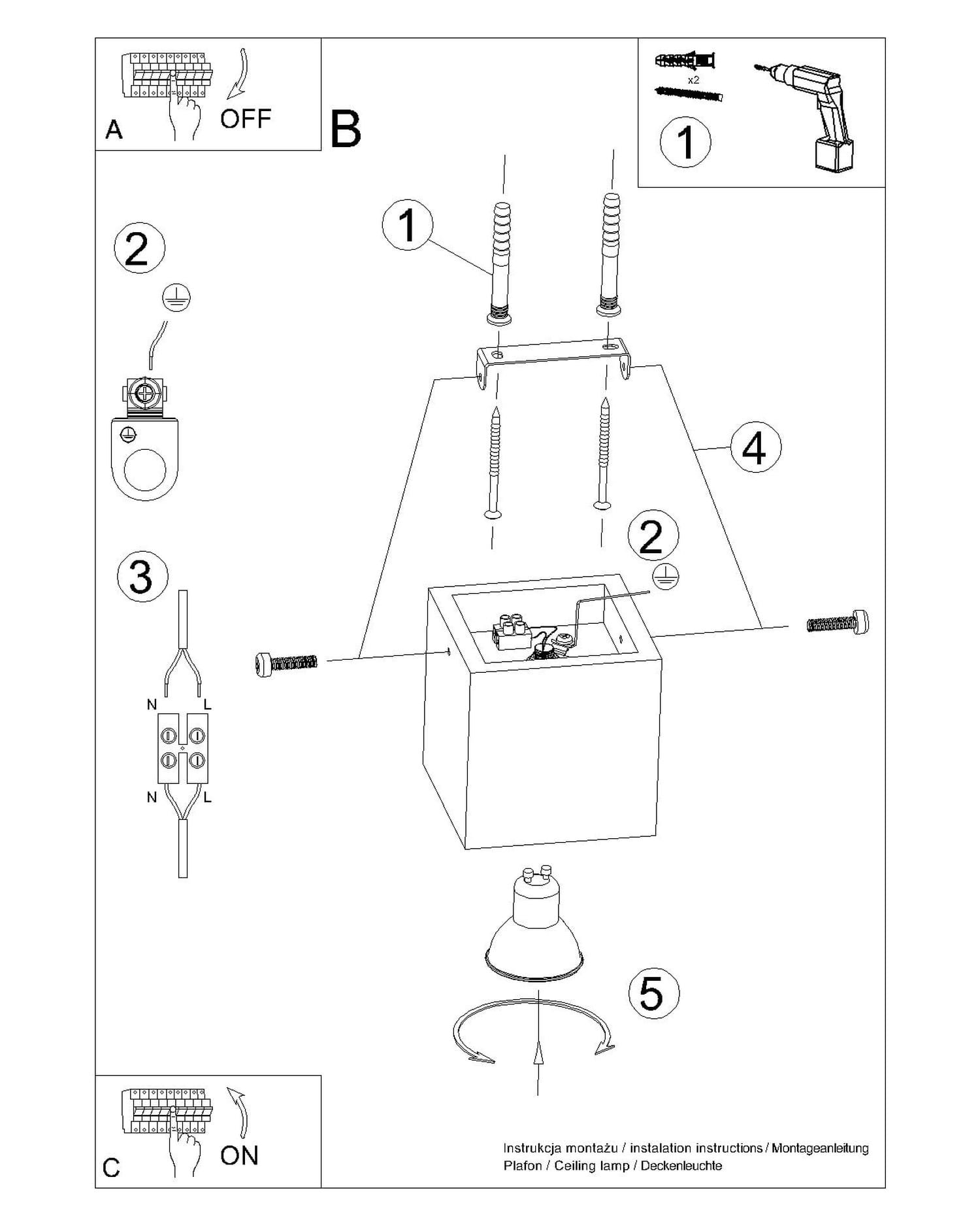 Quad Coastal Sand Concrete Ceiling Light k.jpg
