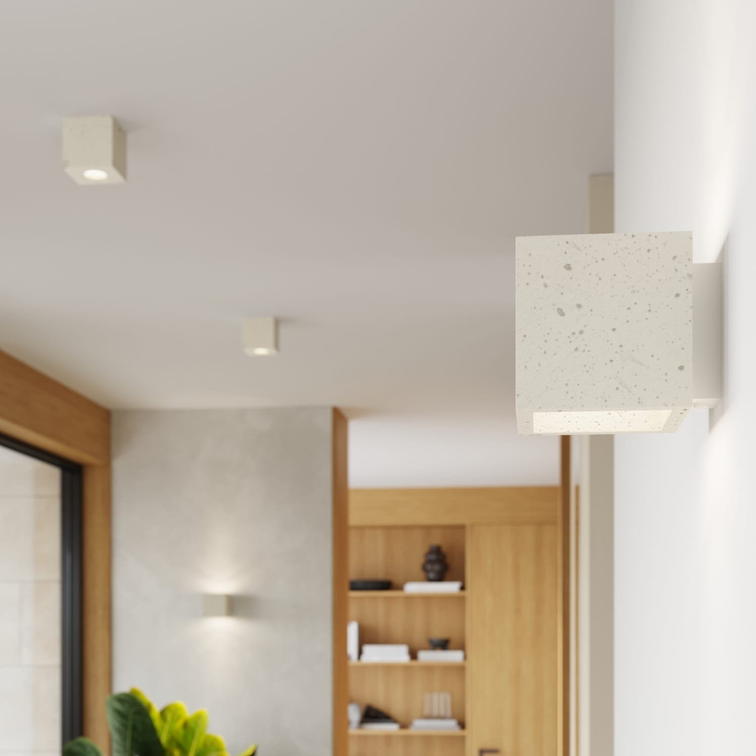 Quad Coastal Sand Concrete Ceiling Light k.jpg