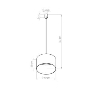 Nevia Coastal Navy Cylinder Pendant