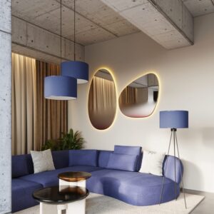Nevia Coastal Navy Cylinder Pendant